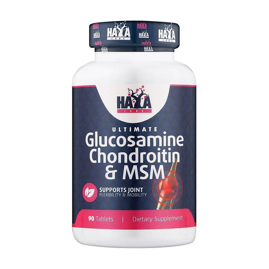 Глюкозамін хондроітин та МСМ Haya Labs Ultimate Glucosamine Chondroitin &amp; MSM Complex, 90 таблеток
